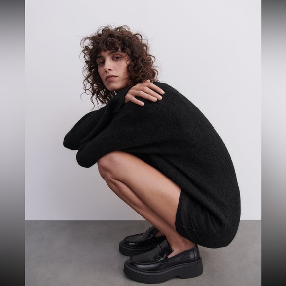 Zara alpaca & wool blend hairy sweater oversized - Picture 4 of 12